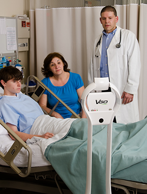 Telehealth consultation using VGo robotic telepresence