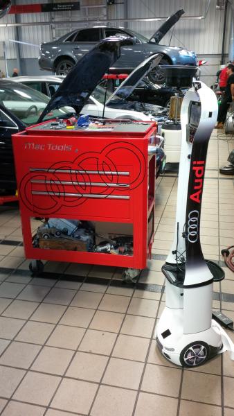The innovative Audi Robotic Telepresence (ART) provides a video link that connects dealers across the country with expert technicians at Audi of America.